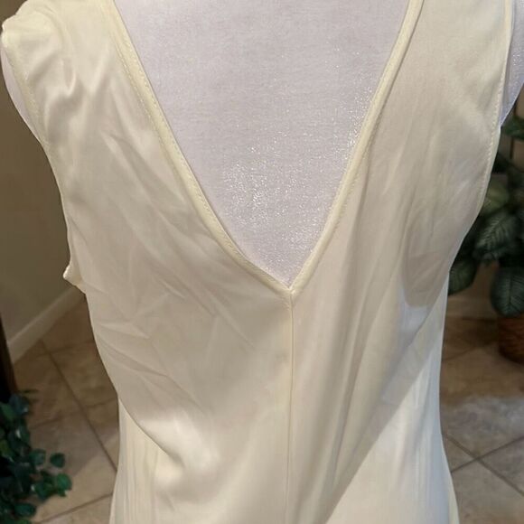 Asos Women's 8 Pleat Side Midi Dress Ivory Cream Modest With Detachable Slip New - Picture 14 of 14